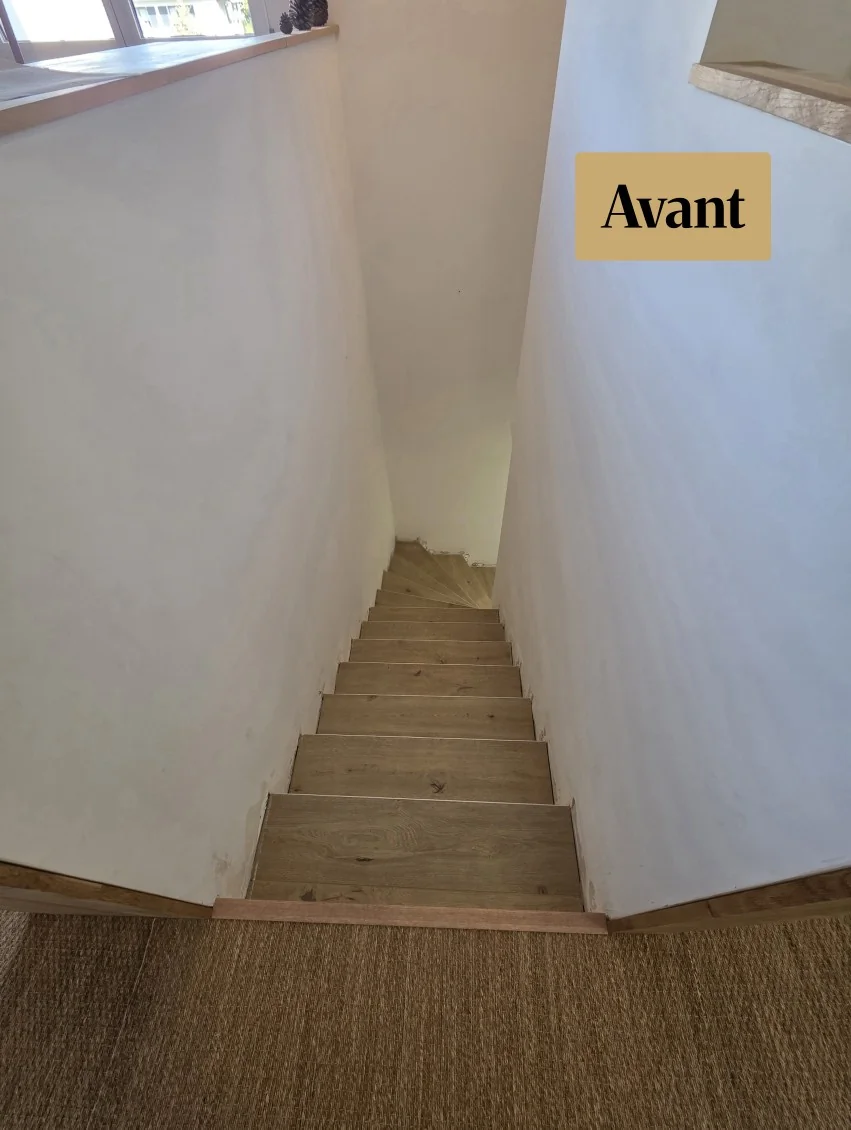 Plinthes escalier rampantes | Davy DUBOZ | KASS THOR | Réalisations Menuiserie Haguenau 